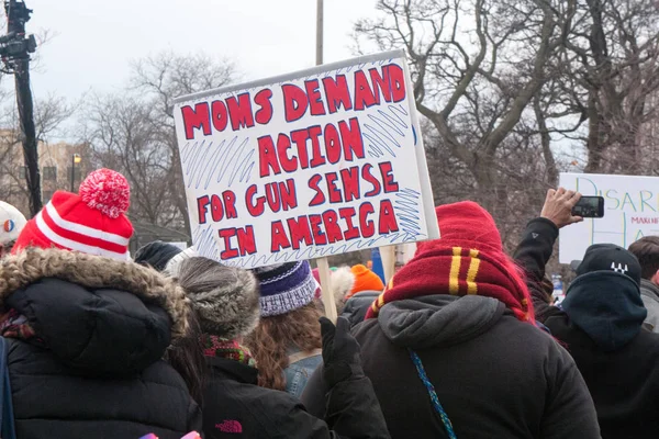 Marcha Por Nuestras Vidas Chicago Chicago Illinois Marzo 2018 Marcha —  Fotos de Stock