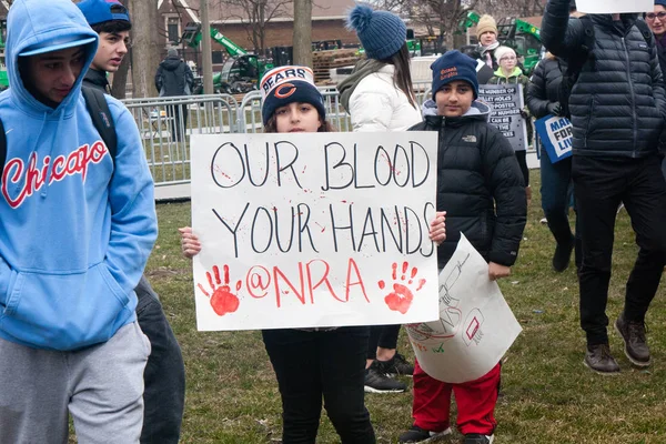 Marcha Por Nuestras Vidas Chicago Chicago Illinois Marzo 2018 Marcha —  Fotos de Stock