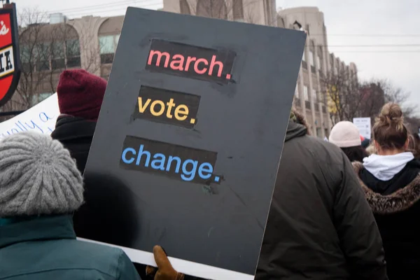 Marcha Por Nuestras Vidas Chicago Chicago Illinois Marzo 2018 Marcha —  Fotos de Stock