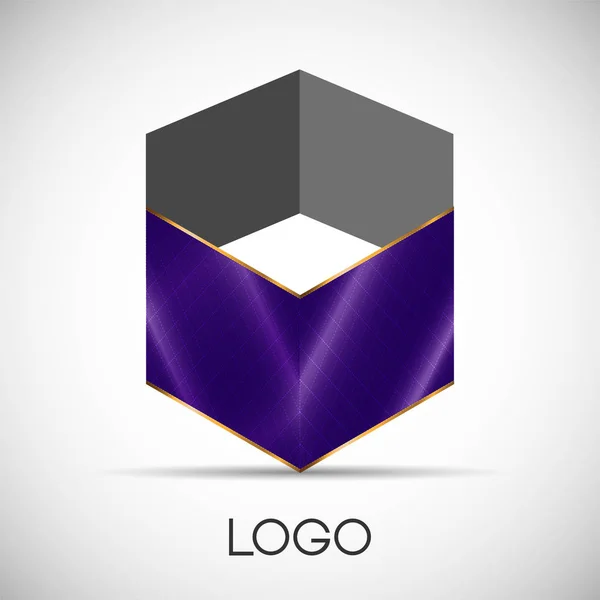 Seidenstoff - Konzept Design Logo — Stockvektor
