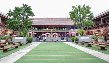 Bangkok, Tayland - 2 Kasım 2019: Lhong1919 sayısız Çin diyasporasının Siyam Krallığı 'na ilk kez ayak bastığı yer..