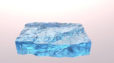 3D sıvı çizim arkaplanı - dalgalı su yüzeyi