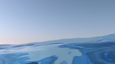 3D sıvı çizim arkaplanı - dalgalı su yüzeyi