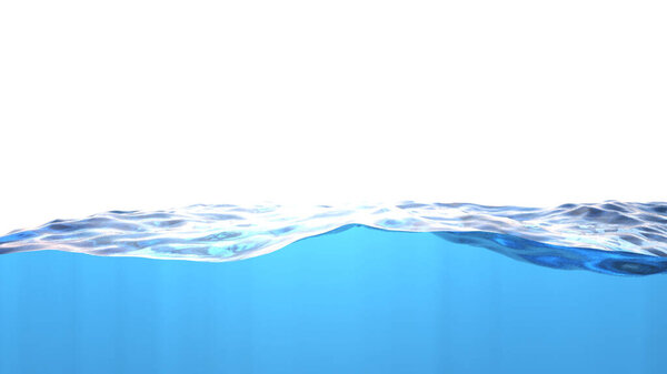 Трехмерный жидкостный иллюстрационный фон - волнистая поверхность воды
