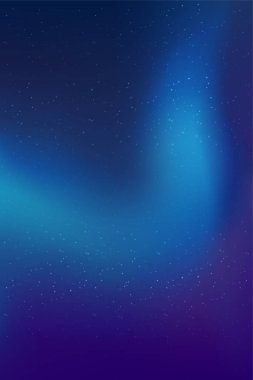 Gece Gökyüzü, Aurora Borealis, Kuzey Işıkları Efekti, Gerçekçi Renkli Kutup Işıkları. Vector Illustration, Aurora borealis için soyut uzay tasarımı.