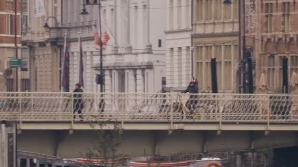 Bélgica Gante hermosas vistas de la ciudad Video de stock libre de derechos