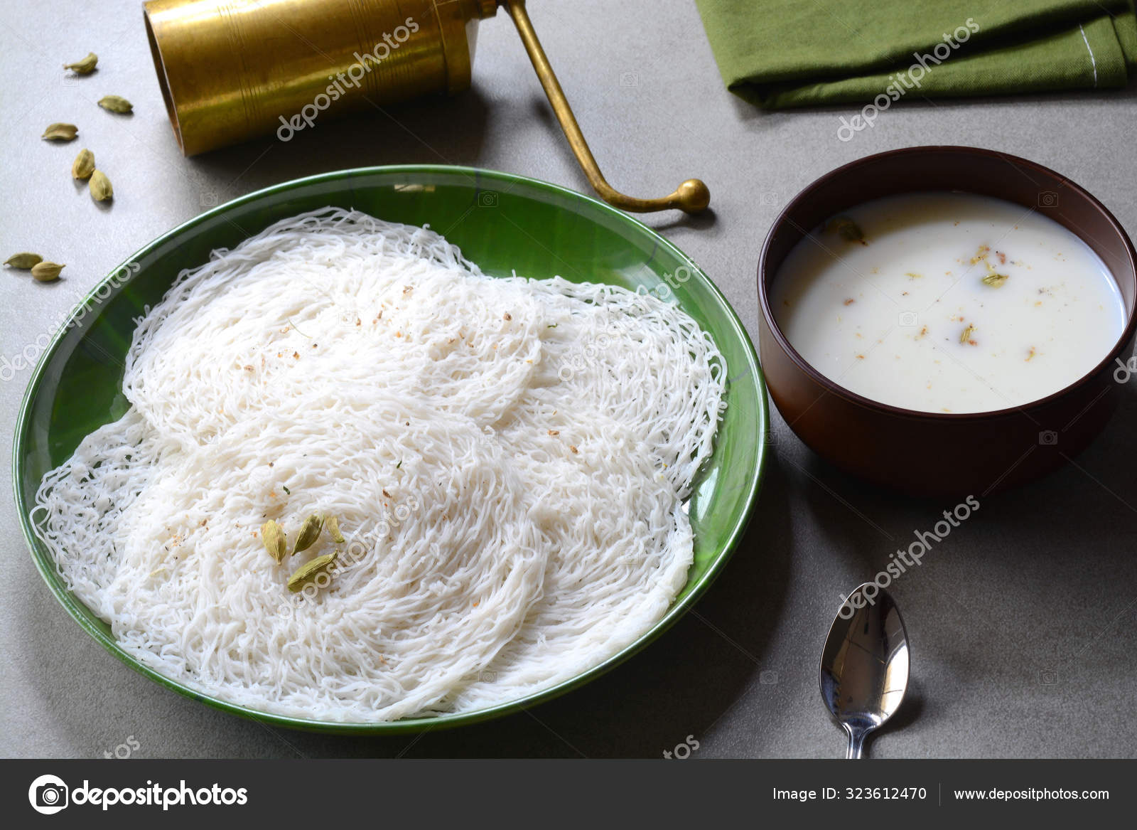 Indian Breakfast Idiyappam Coconut Milk Stock Photo by ©jayk67 323612470