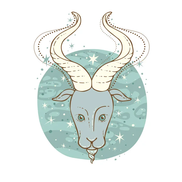 Capricorn zodiac sign — Stock Vector