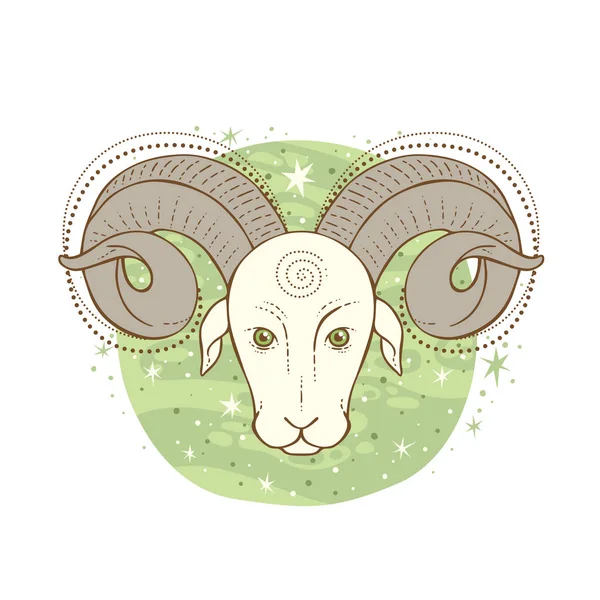 Signo del zodiaco de Aries — Vector de stock