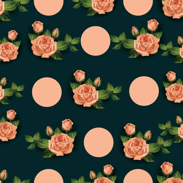 Nahtloses Muster Mit Frühlingsblumen Und Blättern Handgezeichneter Hintergrund Blumenmuster Für — Stockvektor