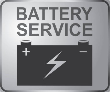 Otomatik hizmet, araba düzeltme işareti Pil Servisi kayıt. Afiş tasarım v