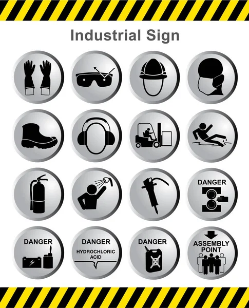 Průmyslové Sign Danger.Vector grafický design. — Stockový vektor