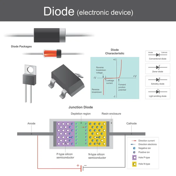 接合部に電圧が適用されるしかし、p 型陽極 — ストックベクタ