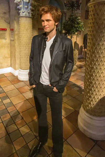 NEW YORK CITY, USA  JULE 13, 2013: Robert Pattinson wax figure at Madame Tussauds wax museum in Times Square in New York.
