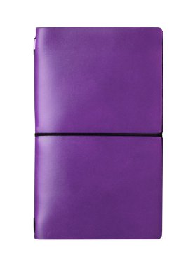 Vintage mor deri deri yazılı defter