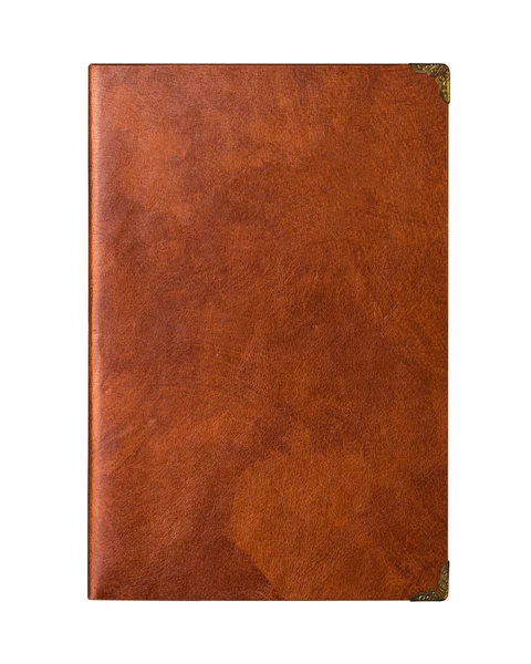 Vintage Brown couro da pele Notebook Escrita Fotografias De Stock Royalty-Free