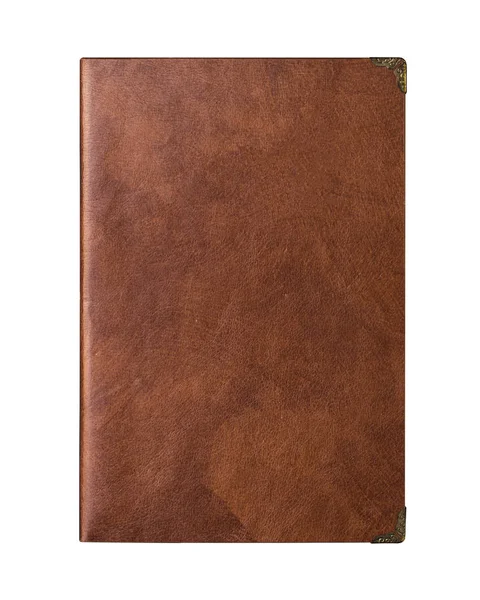 Cuaderno de escritura de cuero de piel marrón vintage Imágenes De Stock Sin Royalties Gratis