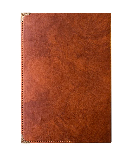 Vintage Brown couro da pele Notebook Escrita Imagem De Stock