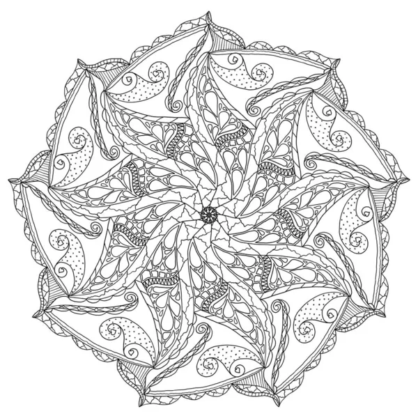 Mandala design, meditation ornament. colouring