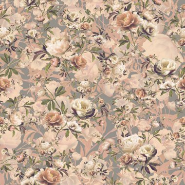 Kusursuz çiçek deseni. Klasik tekstil tasarımı.