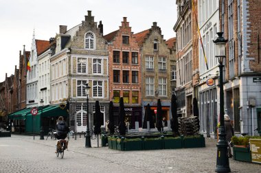 Belçika 'nın boş Bruges sokakları