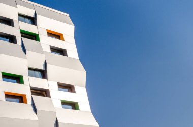 Bir binanın Doğu Avrupa'da çağdaş mimari tasarım. Ukrayna'da modern mimari Lviv şehir olduğunu.