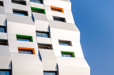 Bir binanın Doğu Avrupa'da çağdaş mimari tasarım. Ukrayna'da modern mimari Lviv şehir olduğunu.