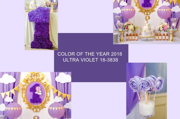 Trendy Barevné Koncepce Sada Ultra Fialová Barva Barva Roku 2018 — Stock fotografie