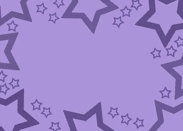 Trendy Color Concept Set Ultra Violet Color Violet Stars Background — Stock Photo, Image