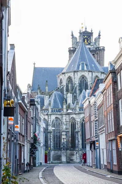 Dordrecht Nizozemsko Říjen 2014 Velký Kostel Starého Zlata Hodiny Dordrecht — Stock fotografie