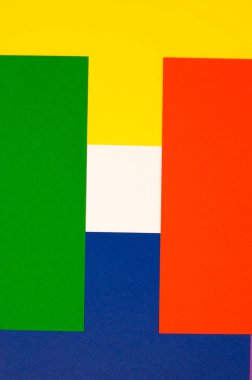 Renk kağıt doku arka plan renkli geometrik pastel düz yatıyordu kompozisyon model mavi ışık yeşil kırmızı turuncu sarı yeşil yeşillik ile renk tekerleği