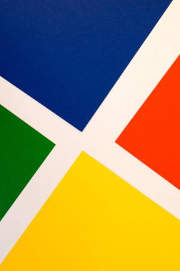 Renk kağıt doku arka plan renkli geometrik pastel düz yatıyordu kompozisyon model mavi ışık yeşil kırmızı turuncu sarı yeşil yeşillik ile renk tekerleği