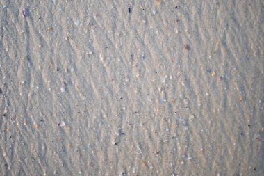 Üstten Görünüm kumlu Beach. Arka plan kopya alanı ve görünür kum doku ile.