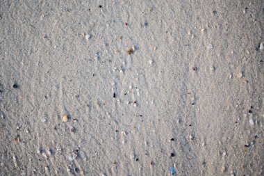 Üstten Görünüm kumlu Beach. Arka plan kopya alanı ve görünür kum doku ile.