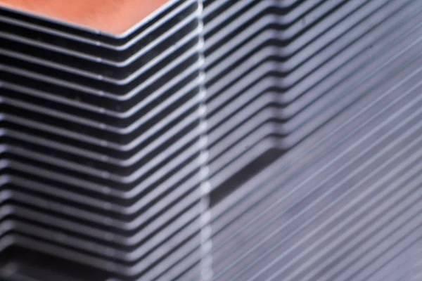 Aluminium radiator met koperen warmte pijp close-up met mooie bokeh — Stockfoto