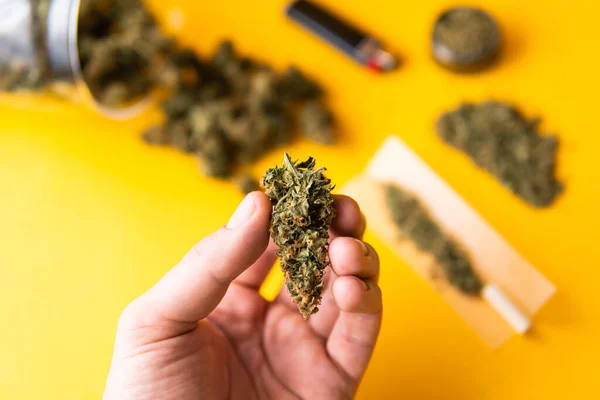 Blunt Lighters Legalização Cânhamo Cbd Thc Sobre Botões Cannabis Fecha — Fotografia de Stock