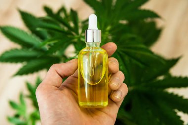 CBD yağlı makro ayrıntı, beyaz üzerine izole edilmiş kenevir canlı reçine çıkarma - tıbbi marihuana konsepti