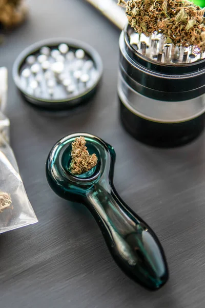 Kannabisz Legalizálása Cbd Thc Rügyeken Kannabiszban Kannabisz — Stock Fotó