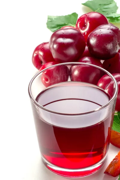 Plum juice with plums