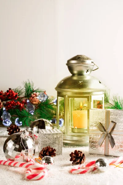 Christmas lamp on white — Stock Photo, Image