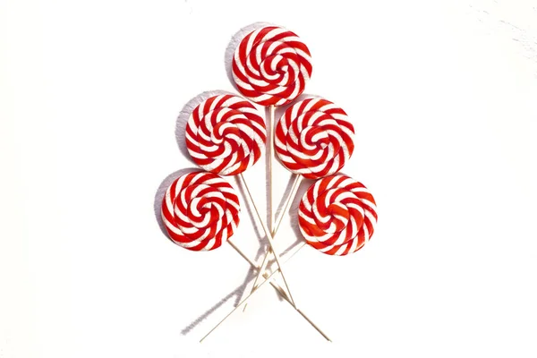 Christmas background with candy cane — Stock Photo, Image