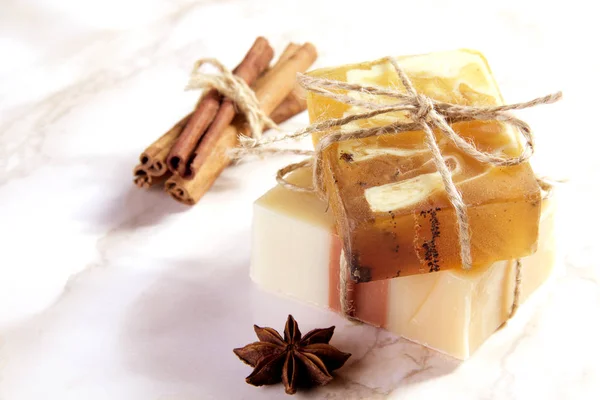 Handmade Soap with cinnamon Royalty Free Stock Photos
