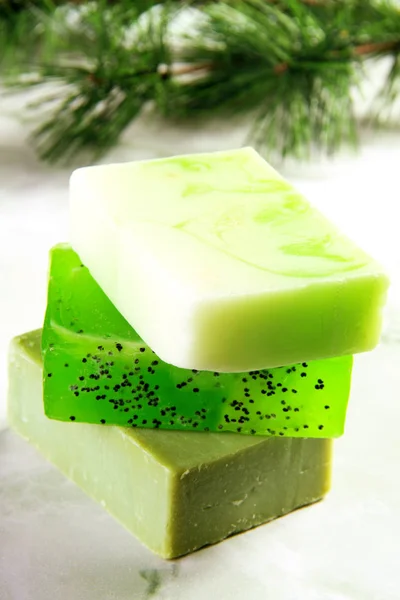 Handmade Soap with fir — Stock Photo, Image