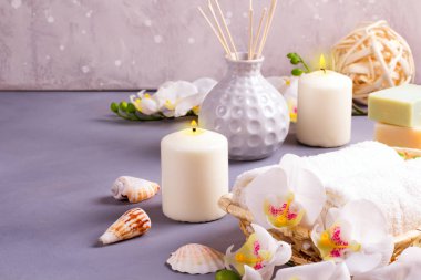 Spa ayarı terapi çiçekli