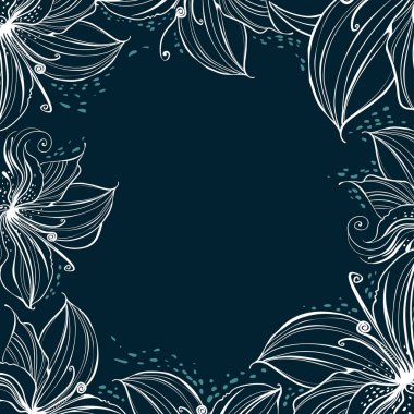 çerçeve stilize yaprakları dekore edilmiştir.