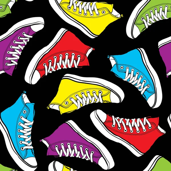 seamless pattern bright colored boots