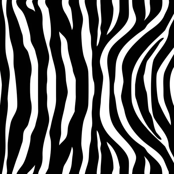 ゼブラ ストライプ ブラック ホワイトのシームレス パターン — ストックベクタ