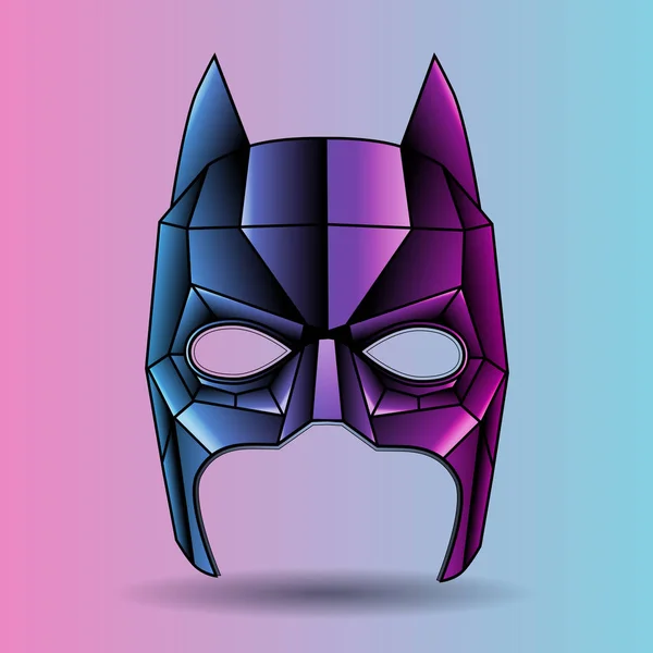 彩色的面具超级英雄蝙蝠侠 — 图库矢量图片