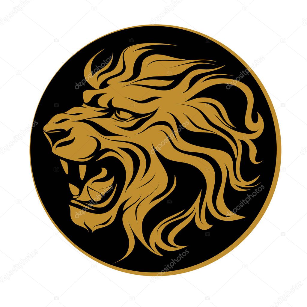 Lion profile silhouette | Vector illustration, profile ...