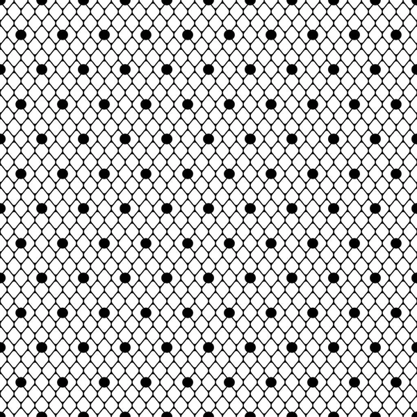 Sømløst mønster svart, stivet slør, svart nett – stockvektor